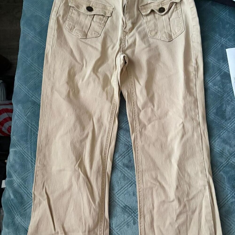 Unbranded Women's Tan and Cream Trousers